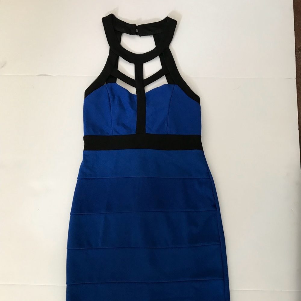 Crystal Doll Blue and black Dress Sz 9